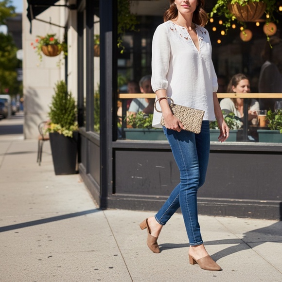 Vintage HOBO Sable Wristlet/Clutch - Snakeskin Embossed Leather (Twinkle Print) - Picture 8 of 9